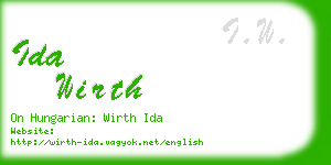 ida wirth business card